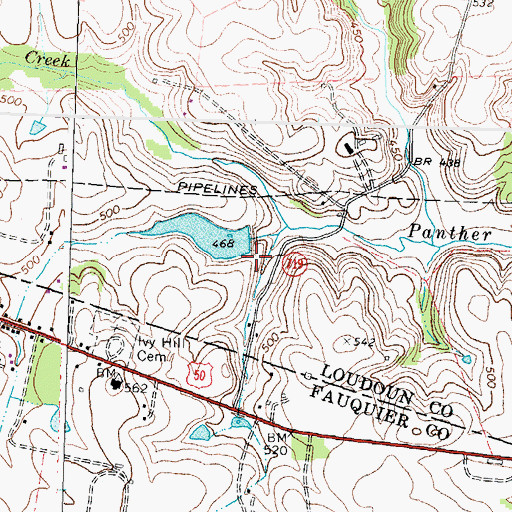 Topographic Map of Skallerup Dam, VA