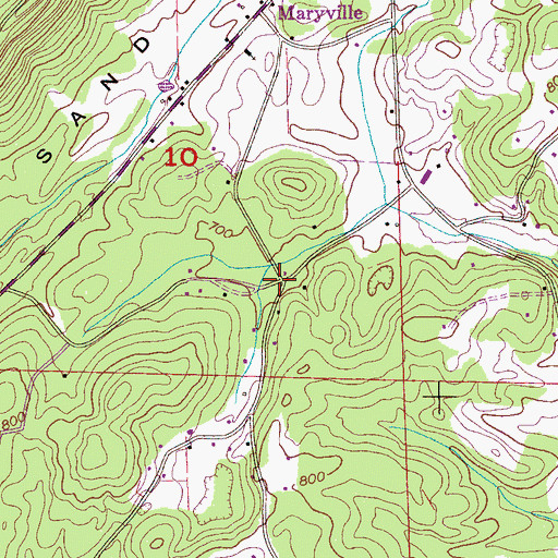 Topographic Map of Brans Chapel, AL