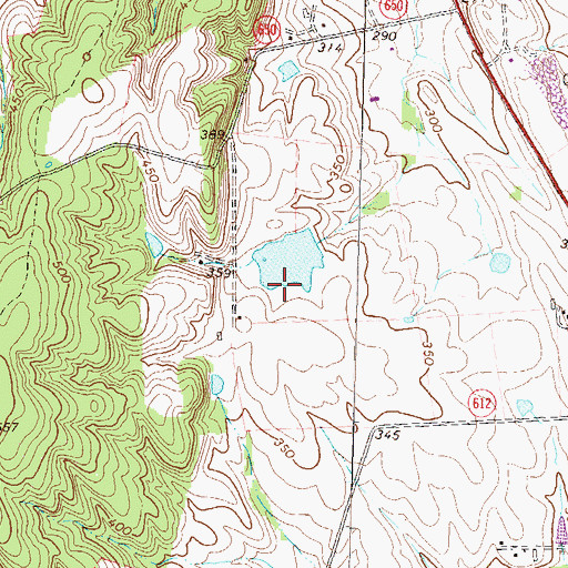 Topographic Map of Woodall Dam, VA