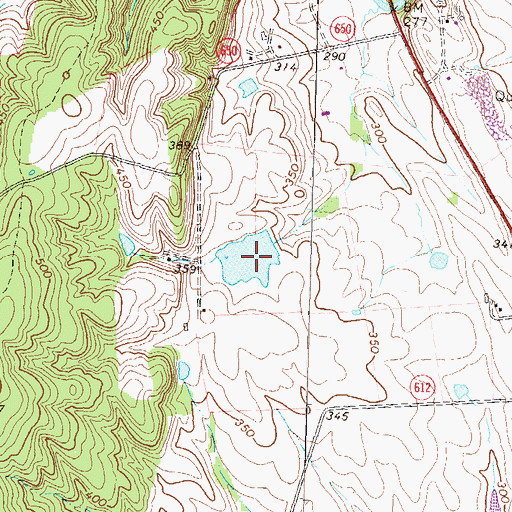 Topographic Map of Woodall Pond, VA