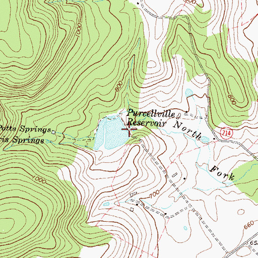 Topographic Map of Purcellville Dam, VA
