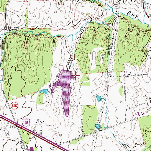Topographic Map of Quail Ridge Dam, VA