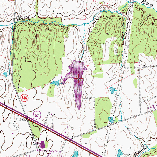 Topographic Map of Quail Ridge Lake, VA