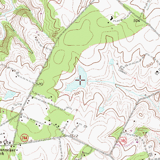 Topographic Map of Rayborn Lake, VA