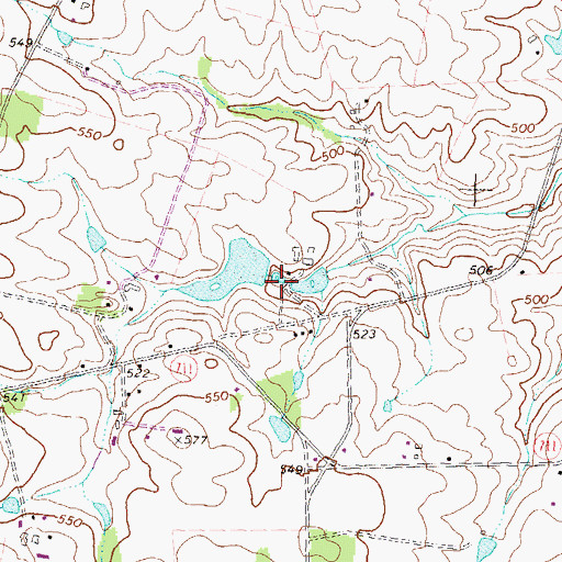 Topographic Map of Luhrs Dam, VA