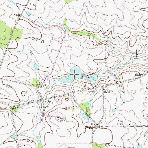 Topographic Map of Luhrs Lake, VA