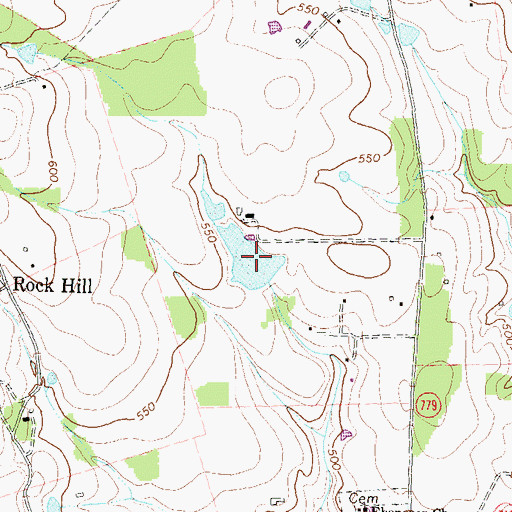Topographic Map of Meadow Grove Farm Lake, VA