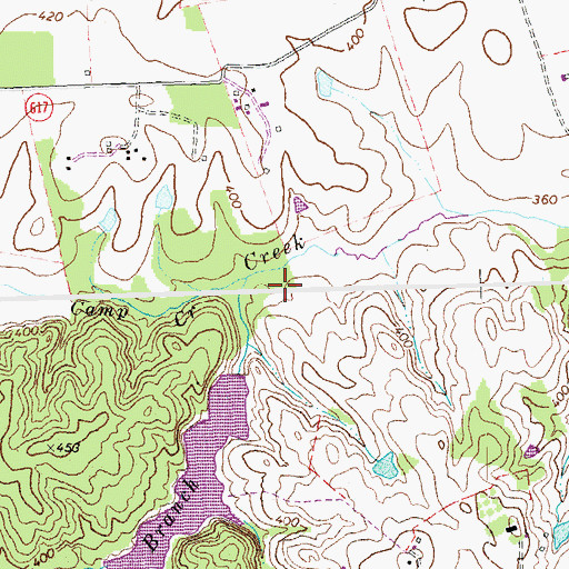 Topographic Map of South Anna Number Seven Dam, VA