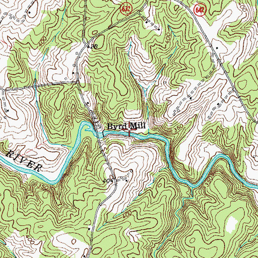 Topographic Map of Byrd Millpond, VA