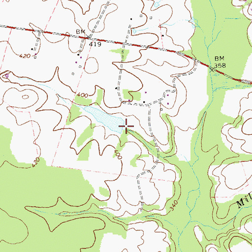 Topographic Map of Nininger Dam, VA