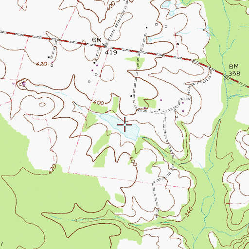 Topographic Map of Nininger Lake, VA
