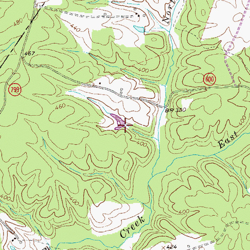 Topographic Map of Ferron Dam, VA