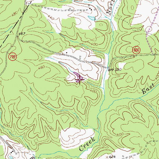 Topographic Map of Ferron Lake, VA