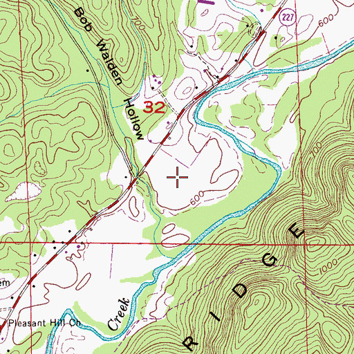 Topographic Map of Burgess Plantation (historical), AL