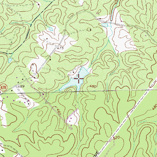 Topographic Map of Lous Lake, VA