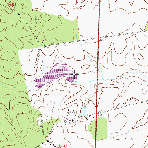 Topographic Map of Hawkwood Dam, VA