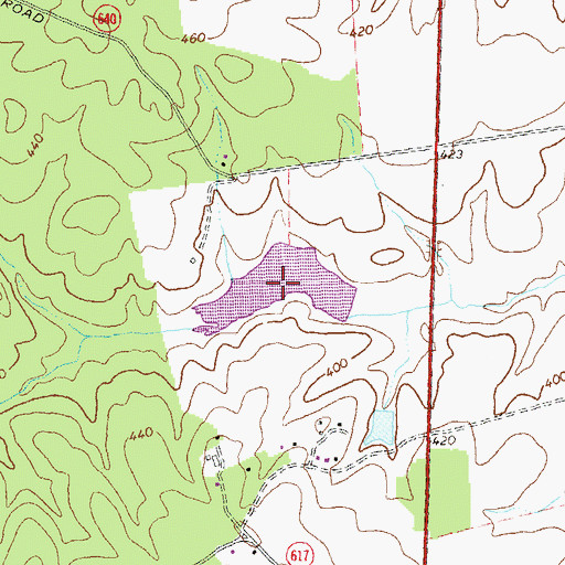 Topographic Map of Hawkwood Lake, VA