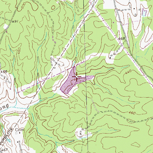 Topographic Map of Beaverdam Pond, VA
