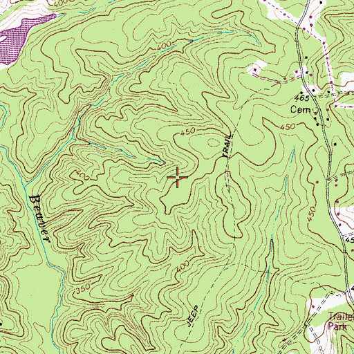 Topographic Map of Woodfolk Brothers Dam Number One, VA