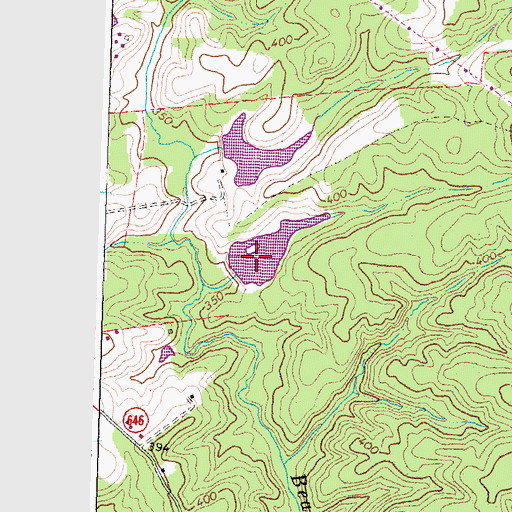 Topographic Map of Woodfolk Brothers Dam Number Two, VA