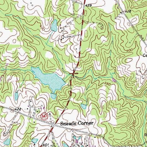Topographic Map of Sneads Pond, VA