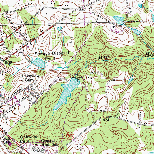 Topographic Map of Lunenburg Beach Dam, VA