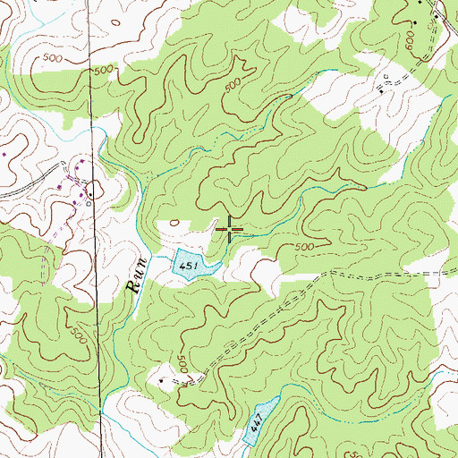 Topographic Map of Beautiful Run Number Four Dam, VA