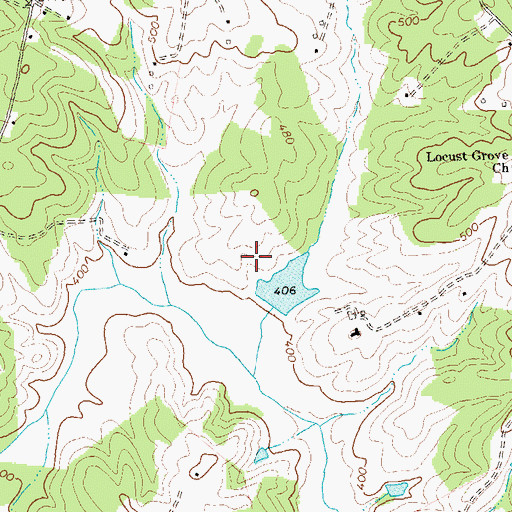 Topographic Map of Beautiful Run Number Seven Dam, VA