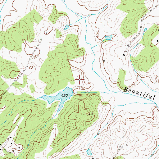 Topographic Map of Beautiful Run Number 10 Dam, VA