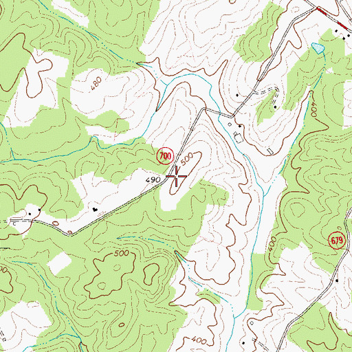 Topographic Map of Beautiful Run Number 11 Dam, VA