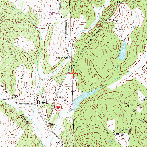 Topographic Map of Hablutzel Lake, VA