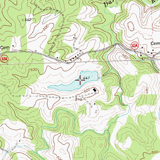 Topographic Map of Malvern Lake, VA
