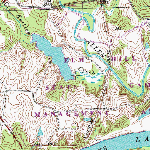 Topographic Map of Hundley Dam, VA