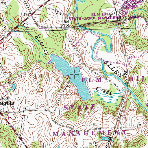 Topographic Map of Hundley Pond, VA