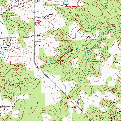 Topographic Map of Overbys Dam, VA