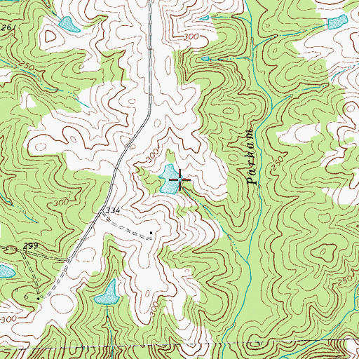 Topographic Map of Moores Dam, VA