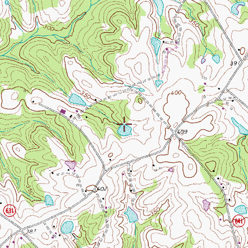 Topographic Map of Copleys Dam, VA