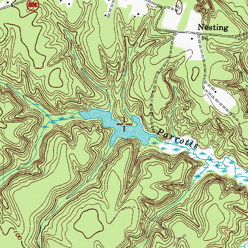 Topographic Map of Beazley Pond, VA