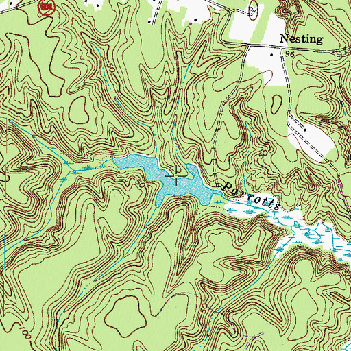 Topographic Map of Beazley Pond, VA