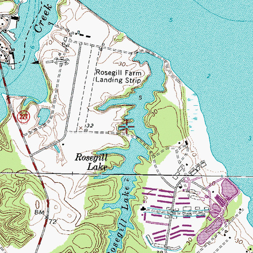 Topographic Map of Rosegill Upper Dam, VA