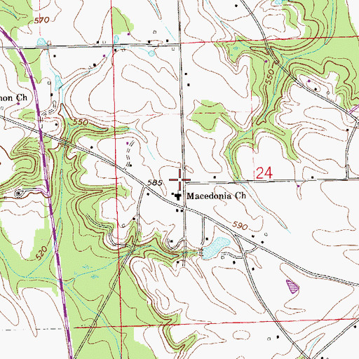 Topographic Map of Coats Bend School (historical), AL