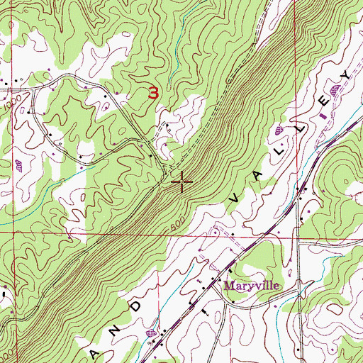 Topographic Map of Copeland Gap, AL