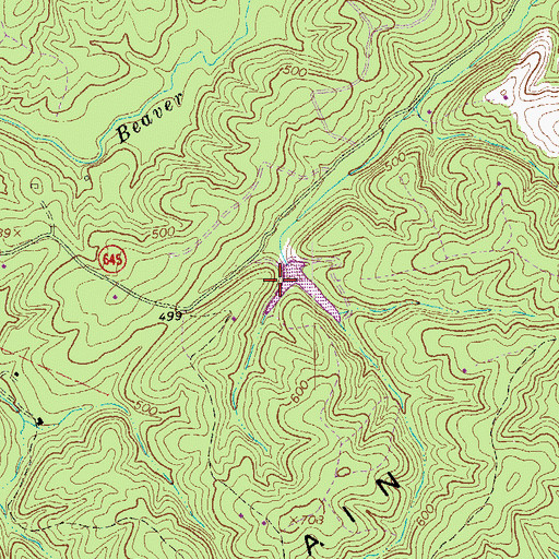 Topographic Map of Ramsay Knox Dam, VA