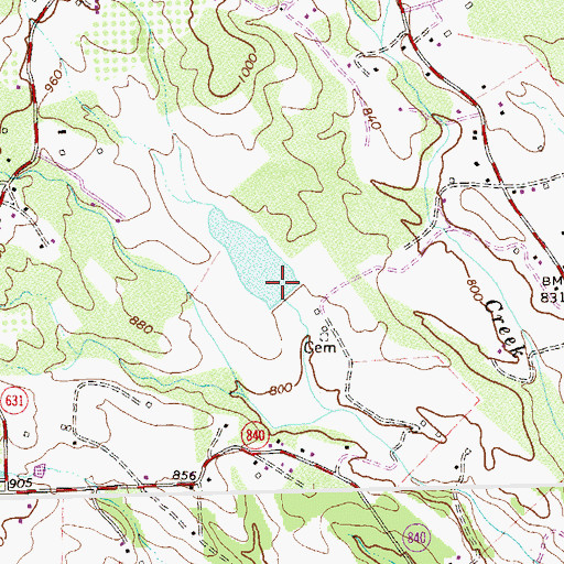 Topographic Map of Baldwin Dam, VA