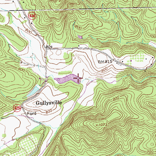 Topographic Map of Bernard Hamilton Dam, VA