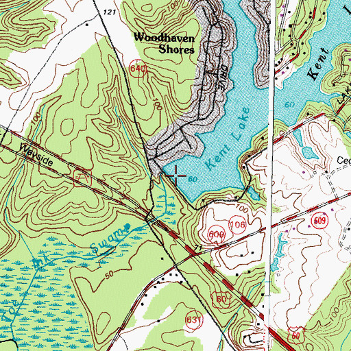 Topographic Map of Kent Dam, VA