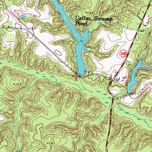 Topographic Map of Cattail Swamp Dam, VA