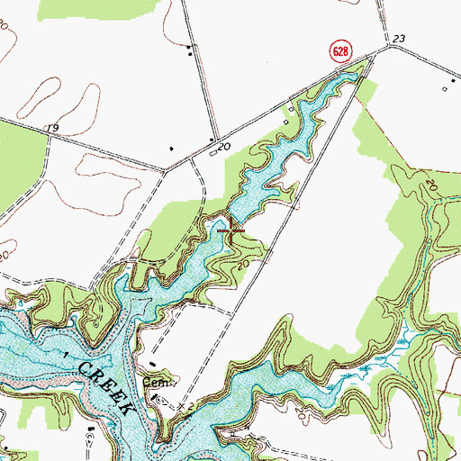Topographic Map of Miller Dam, VA