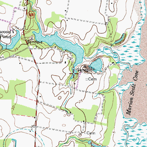 Topographic Map of Goffigon Dam, VA