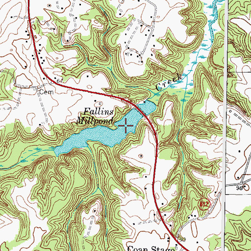 Topographic Map of Falling Millpond, VA